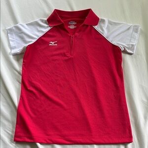 Mizuno DryLite lightweight performance  Athletic zip up Shirt with collar